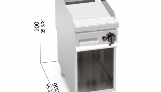 Gas Bratplatte - Glatt - mit glänzendem Finish (10 kW)