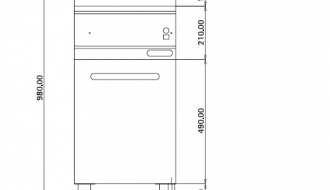 Gas deep fryer 10 litres (6,9 kW)