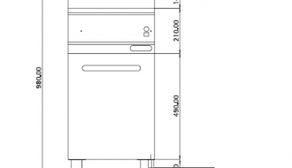 Gas fryer 15 litres (12,7 kW)