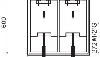 Gas deep fryer 8+8 litres (13,2 kW)