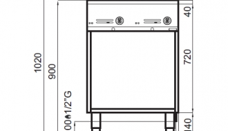 Gas deep fryer 8+8 litres (13,2 kW)