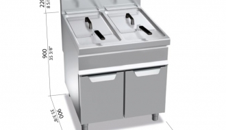 Gas deep fryer - 20 + 20 litres (35 kW)