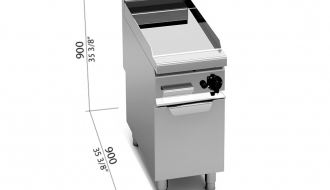 Gas griddle - smooth (10 kW)