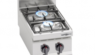 Gas stove 2x burner (9,5 kW) with pilot flame