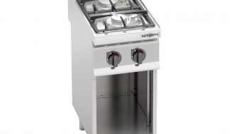 Gas stove 2x burner (9,5 kW) with pilot flame