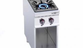 Gas stove with 2 burners (19 kW) with pilot ignition