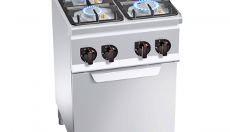 Gas stove 4xburner (12,4 kW) + Gas oven (3,5 kW)