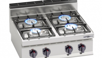 Gas stove 4x burner (21,5 kW) with pilot flame