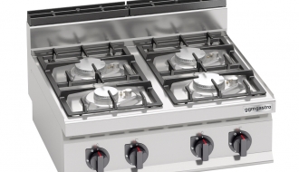 Gas stove 4x burner (21,5 kW) with pilot flame