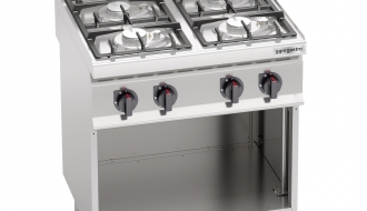 Gas stove 4x burner (21,5 kW) with pilot flame