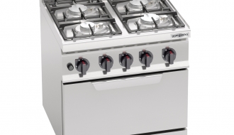 Gas stove 4xburner (21,5 kW) + Electric stove Static (7,5 kW)