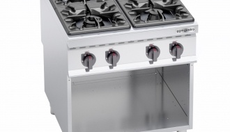 Gas stove with  4 burner (34,5 kW) with pilot ignition