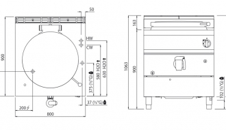 Gas boiler - 100 litres (20.9 kW) - indirect heating