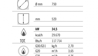 Gas pressure boiler 200 litres (34.5 kW) - indirect heating