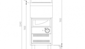 Gas water grill (9 kW)