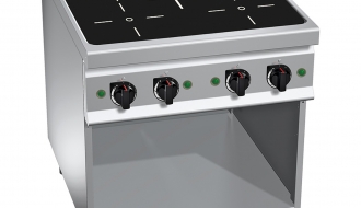 4x induction hobs (20 kW)