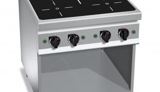 4x induction hobs (20 kW)