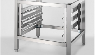 Bakery oven underframe tray holder for 3xEN