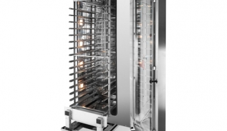 Tray holder with rack trolley for bakery oven - 16x EN 40 x 60 cm