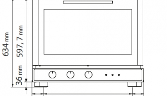 Electric convection oven with steam function - 4x trays