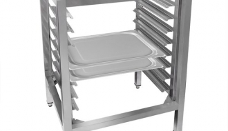 Combi steamer underframe sheet metal holder for 8xGN