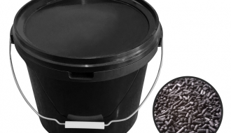 Activated carbon granules in bucket - 8 kg