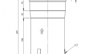 Einschubstutzen/ Adapter für Kaminaufsatz - Ø 180 mm