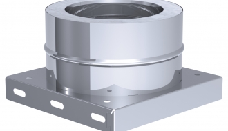 Base plate with condensate drain down / Ø 200 mm