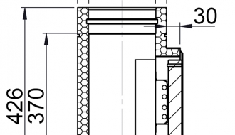 Cleaning Straight pipe + box in stainless steel / Ø 200 mm