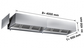 Ventilatsioonikubu filtri ja lambiga 4,0m