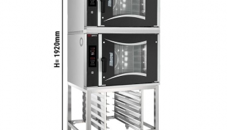 (2 Stück) Gas Heißluftofen - 6x EN 60 x 40 cm - inkl. Untergestell