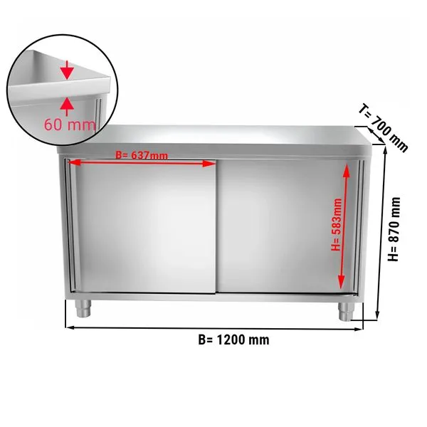 RST tööpind 1200mm liugustega