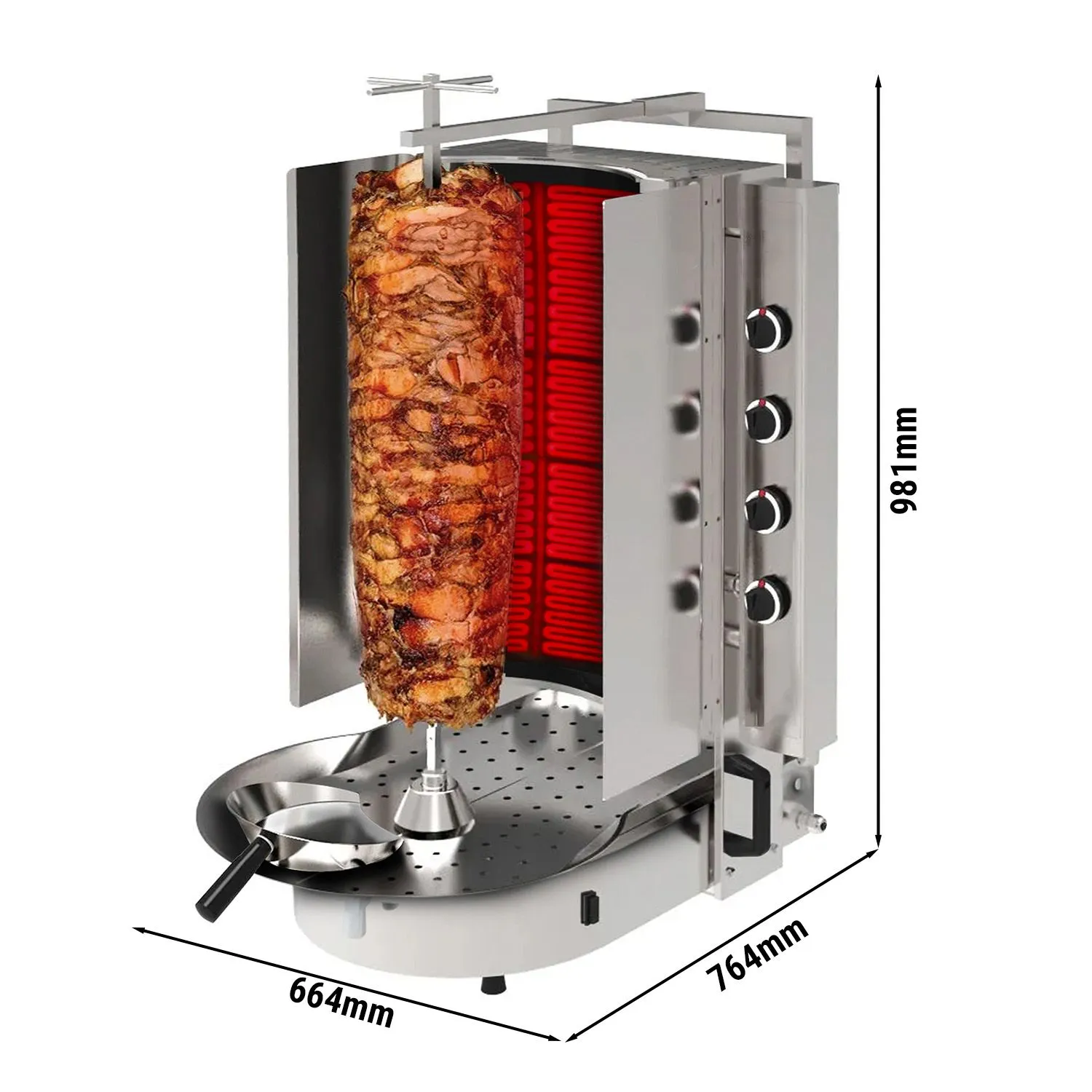 Kebab grill 75kg 8P