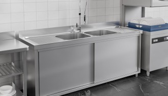 Sink unit 1.8m - 2 sink in center