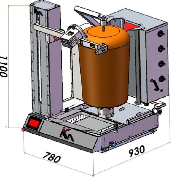 Kebab grill 50kg